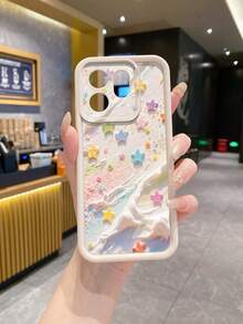 1个沙滩星空相机图案防震手机壳，UV印刷，兼容三星/Galaxy/////安卓机型 - 米色 - 查看 7