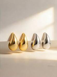 2对水滴形吊坠，简约百搭，适合女性日常佩戴和作为礼物 - 彩色 - 查看 9