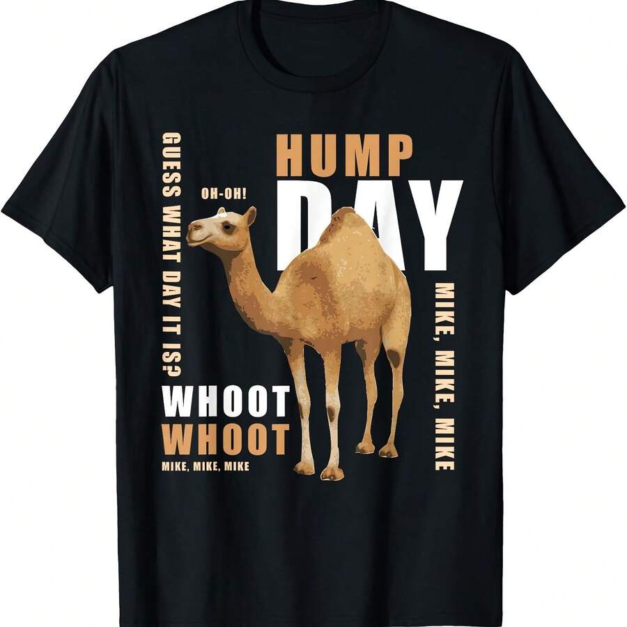 Camiseta divertida con meme de Zoom Office de Camel Mike del día de joroba - Negro 4 - Ver 1