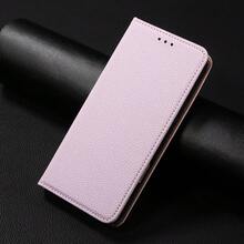 Luxury Wallet High-Quality With Card Slot Kickstand Strong Magnetic Flip Artificial Leather Case Compatible With IPhone Compatible With Xiaomi Compatible With Redmi Compatible With Samsung Business Shockproof Protective Cover - Mauve Purple - View 2