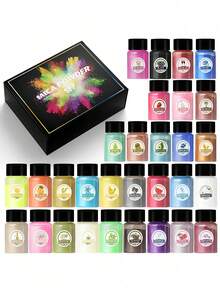 30 Colors 20ml Epoxy Resin Pigment Set, Candle Dye, Pearl Powder Set, DIY Epoxy Resin Mold, Jewelry Making Coloring Agent, Soap Candle Pigment - Multicolor - View 24
