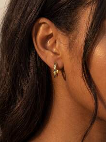 一对星月耳环，蓝色锆石耳扣，925纯银，优雅创意耳环，精致珠宝礼品，适合女孩日常、约会、派对及各种场合佩戴 - 款式2 - 查看 1