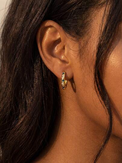 一对星月耳环，蓝色锆石耳扣，925纯银，优雅创意耳环，精致珠宝礼品，适合女孩日常、约会、派对及各种场合佩戴