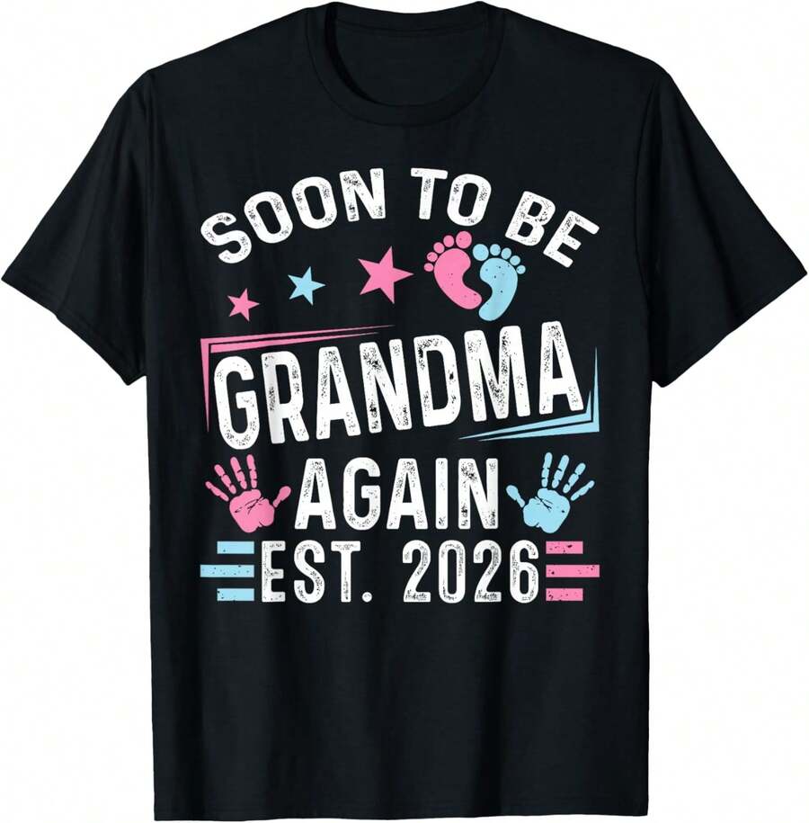 Pronto volverá a ser abuela Est. Camiseta vintage de abuela 2026 - Negro - Ver 1