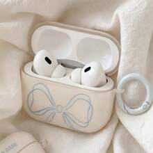 Pure White Bow Design Protective Case Compatible With Apple , Anti-Scratch And Anti-Drop Cover - White - View 13