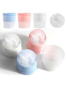 3pcs Ice Ball Maker, Round Ice Cube Mold Suitable For Whiskey, Cocktails, Juices, Bourbon, Old Fashioned, Transparent Ice Cube Mold Silicone Freeze Mold (White, Blue And Pink) - Multicolor - View 6