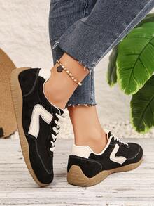 Hidkat Women's Summer Casual Flat Shoes, Lightweight Slip-On Outdoor Sports Shoes With Color Blocking, Comfortable And Non-Slip, Suitable For Spring And Autumn - JL662 Black - View 5