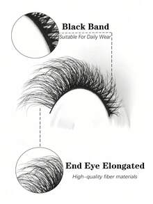 Natural Eyelashes, Cat Eye Lashes, 3D Mink Effect False Eyelashes, Fluffy Soft Thick Curly, Reusable Durable, Suitable For Daily Wear, Parties, Weddings, Dates And Other Occasions - fox eye lashes - View 2