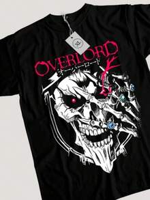 Overlord Ainz-Shirt Ooal Gown Albedo Skull Anime Manga Gifts Shirt All Size - 黑色 - 查看 6