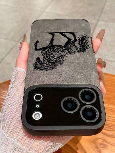 1个马匹图案相机镜头保护手机壳，兼容 17、Air、17 Pro、17 Pro Max、16 Pro Max、14/13、12、11 Pro Max、XS Max、X、XR、8、7、Plus，防摔手机壳，适合作为生日礼物、送给女朋友、男朋友或自用