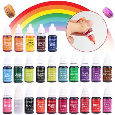 Decoración comestible para pasteles y colores de horneado - Kit de colorantes alimentarios líquidos para glaseados, coberturas, huevos de Pascua y dulces caseros vibrantes