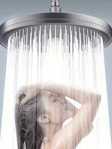 Este cabezal de ducha redondo multifunción de alta presión y ajustable está hecho de material plástico, pulido para proporcionar una experiencia de baño tipo spa con una cobertura de agua uniforme en todo el Body. Cuenta con un diseño clásico de agua fría y caliente con un estilo minimalista moderno, lo que lo hace muy adecuado para uso doméstico. - redondo - Ver 8