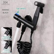 Grifo Para Inodoro Con Válvula Angular De Doble Salida,Cabezal de rociador bidé para grifo de inodoro ducha de limpieza de baño, rociador de pañales, rociador para baño de mascotas, con manguera y soporte, Decoración de baño de verano, Accesorios de baño - Válvula de ángulo de doble salida - Ver 9