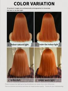 7JHH WIGS 高品质16英寸齐肩直发假发，优雅橙色刘海款，柔软丝滑耐热合成纤维材质，适合日常佩戴、角色扮演、音乐节等场合，也是毕业礼物和母亲节礼物的理想之选。 - 橘色 - 查看 8
