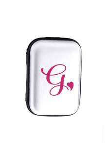 玫瑰红心形字母 A-Z 便携迷你收纳袋，CCD 收纳袋，相机保护套，防水防震数码收纳袋，电子产品收纳袋，个性化姓名 Logo 手机充电器线缆整理器，充电器收纳包，男女通用旅行必备，邮轮必备，度假必备，假日必备，旅行用品 - 彩色 - 查看 14