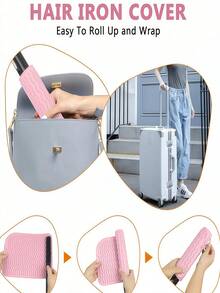 1pc Travel Silicone Heat Resistant Mat, For Curling Iron, Iron, Straightener, Hair Styling Tools Heat Resistant Silicone Pad, Easy To Use Iron Mat, Heat Insulation Silicone Pad For Hair Appliances - Multicolor - View 6