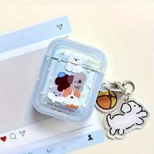Cute Dog Design Protective Case Suitable Compatible With Apple Wireless Charging Case, Anti-Scratch And Anti-Drop - Clear - View 3