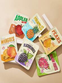 6片装滋养舒缓水果面膜套装，包含火龙果、黑莓水、梨、芒果、菠萝和苹果六种口味，修复肌肤，抗衰老，促进胶原蛋白生成。 - Collagen - 查看 5