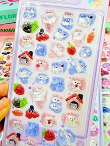 Bộ sticker dán trang trí sổ tay rời, sticker hoạt hình anime phong cách Nhật Bản, sticker trang trí tự làm có thể tái sử dụng, sticker tương tác cho trẻ em, sticker trang trí hàng ngày, sticker trang trí tiệc. - Nhiều màu - Xem 6
