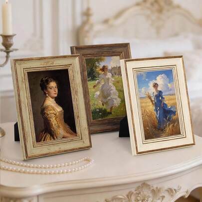 3 Pcs 4x6 Inch Rustic Picture Frame 5x7,Retro Photo Frame 6x8 Inch For Wall Mount Or Tabletop Display, Landscape Or Portrait Photo 10.2*15.2cm, 12.7*17.8cm,Perfect For Home & Office Decor, Wedding Decor, Gifts Birthday Graduation