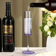 Reusable Transparent Champagne Glasses, Suitable For Weddings, Parties, Birthdays, Christmas Gatherings - Multicolor - View 11