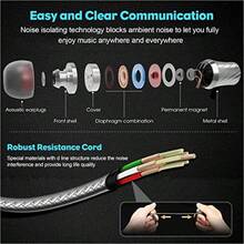 Super Bass 90%- Auriculares con aamiento de ruido con micrófono y estuche-Asombrosos efectos de sonido y una experiencia de juego para mujeres hombres s-Jack de auriculares compatible con Apple-013 - Plateado - Ver 5