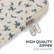 Puffy Laptop Sleeve 13-15.6 Inch Cute Quilted Laptop Protective Case Padded Floral Computer Sleeve For MacBook (A-Light Blue, 15 Inch) - A-淺藍色 - 查看 7