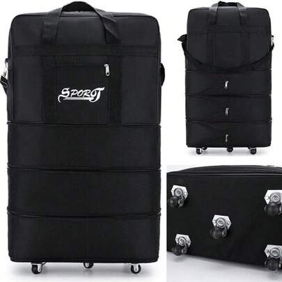Expandable Foldable Suitcase Luggage Carry On Lightweight Travel Bag Cabin Approved Trolley Bag With Wheels Suit Case Hand Luggage 42" 5 Wheel Extra Large