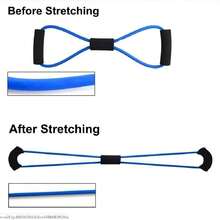 8-Shaped Chest Muscle Resistance Band, Fitness Gym Workout Pull Rope, Yoga Resistance Band, Blue - Multicolor - View 1