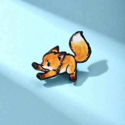 Cute Fox Enamel Brooch, Fashion Decorative Brooch Pin, Badge, Jewelry Gift
