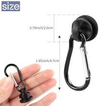 2Pcs Hooks Set Charms Accessories For Bogg Bags And  Bag - Insert Hook Holder With Small Key Chain - 黑色 - 查看 5