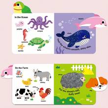 beartale Children's Touch-And-Feel Animal Board Book, Early Education Sensory Learning Book, Preschool Animal Cognition Educational Book, Montessori Interactive Picture Book, Preschool Animal Cognition Sensory Book, Educational Book Gift For Boys And Girls, Colorful Interactive Learning Book - Multicolor - View 7