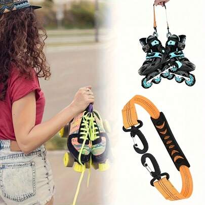 High-Strength Professional Inline Skates, High-Strength Hook & Loop Fastener Professional Convenient Inline Skates With Shoelaces, Outdoor Ice Skating Accessories