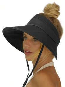 Women's Summer Beach Sun Hat, Wide Brim Foldable UPF 50+ Sun Protection Hat - A - View 13