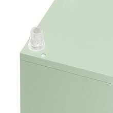 SoBuy Badezimmerschrank Hochschrank Schmal Badschrank für kleine Bäder mit verstellbaren Einlegeböden Platzsparender Badezimmer Schrank für Waschbecken, WC, Waschmaschine, 20x20x180cm BZR34-II-GR - Grün - Übersicht 11