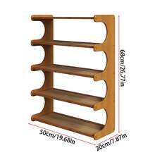 LIVINGANDHOME 3/4/5 Tier Bamboo Shoe Rack,Floor Standing Shoes Storage Shelf Rack,Shoes Storage Organizer For Hallway Enterway - Brown - View 12