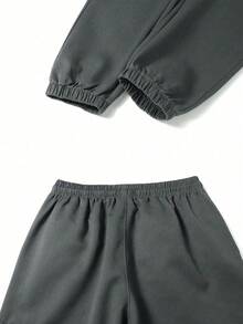 女士户外工装裤，休闲多口袋运动裤 春季款 - 灰色 - 查看 6