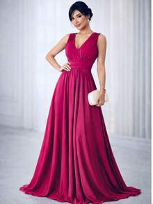 Lilac Mint Olive And More Colors Prom Dress For Bridesmaids, Dull Wide Straps, Day And Afternoon Event Jm - 玫瑰紅 - View 1