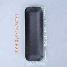 Premium Versatile Matte Black Carbon Fiber Texture Platter/Tray, Scratch-Resistant, Durable, Easy To Clean, Dishwasher , Suitable For Sushi, BBQ, Desserts, Food Presentation & Home/Restaurant Use - Black - View 3