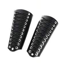 2 Retro Embossed Arm Guards, Medieval Wrist Armor, Punk Style Arm Guards, Renaissance Clothing Accessories, Holiday Costumes, Role-Playing Performance Props, Suitable For Both Men And Women - Multicolor - View 9