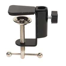 Soporte de micrófono, soporte voladizo de micrófono ajustable con adaptador de tornillo de 3/8 de pulgada a 5/8 de pulgada, montaje de choque con clip - Negro - Ver 4