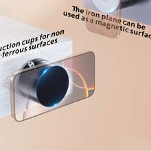 White Pink Black Vacuum Magnetic Suction Cup Folding And Rotating Bracket Double-Sided Universal Vacuum Rotating Mobile Phone Bracket Automobile Phone Cradles Valentine's Day Gift - Pink - View 5