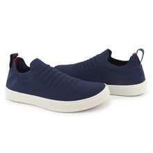 Tenis Knit Masculino Sapatenis Sapato + Palmilha Gel Confort - Azul - Visão 7