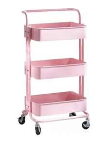 Carrito Auxiliar Estetica Carro Ayudante - Rosa - Ver 2
