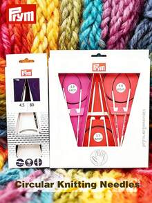 Prym Carbon Ergonomic Circular Knitting Needles, Suitable For Knitting DIY Craft Tools - Black and White - View 2