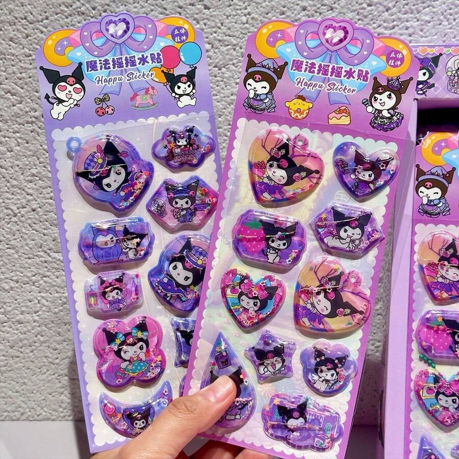 3D Crystal Transparent Stickers Combine Cute Japanese Design, Dreamy And Sweet Girl Style, And Minimalist Style, Presenting A Rich Variety Of Pattern Elements And Perfectly Combining Artistry And Practicality. - Multicolor - View 1
