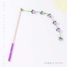 Bountiful Tomato Cat Teaser Wand, Felt Bell Persimmon Cat Toy, Pet Toy - Multicolor - View 10