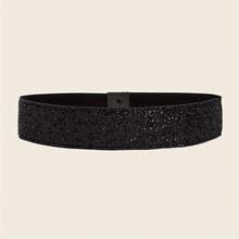 女士优雅金色亮片弹力腰半身裙 - 闪亮腰带搭配喇叭裙摆，适合连衣裙、婚礼宾客、日常穿着 - 休闲连衣裙半身裙 - 經典型 - 查看 10