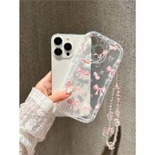 Bow-Knot Cute Printed TPU Phone Case Compatible With IPhone 7/8/X/XS/11/12/13/14/15/16, Galaxy S22/23/24/S25, A04/05/06/A07/A17/A14/A15/A16/A24/A25/A34, Note 7/8/9/10/11/12/13/14, 9/10/12/13C/14C/A5, MOTO, Honor X, HW, C53 C55, Shock-Proof Scratch-Resistant Transparent Protective Cover - Clear - View 7