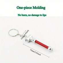 2 Packs/4 Packs Mini Tobacco Pipes With Keychain – 2.8 Inch Portable Pipes, Includes 2 Red & 2 Blue, Perfect For Travel & Sharing - 管道組件 - 查看 4